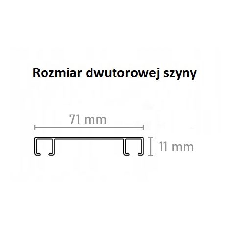 Szyna Sufitowa Aluminiowa Dwutorowa TWIN biała Opakowanie Zbiorcze (48 mb) - 4